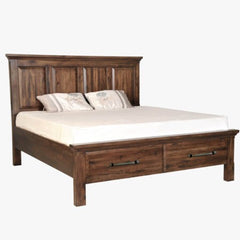 napa furniture hillcrest king complete storage bed in rich brown