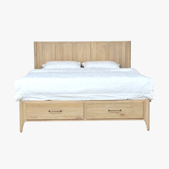 napa furniture aria king complete storage bed in natural sand