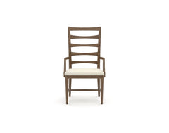 palmetto home panama jack 50th anniversary collection ladder back dining armchair in medium brown oak