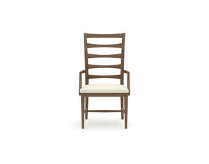 palmetto home panama jack 50th anniversary collection ladder back dining armchair in medium brown oak