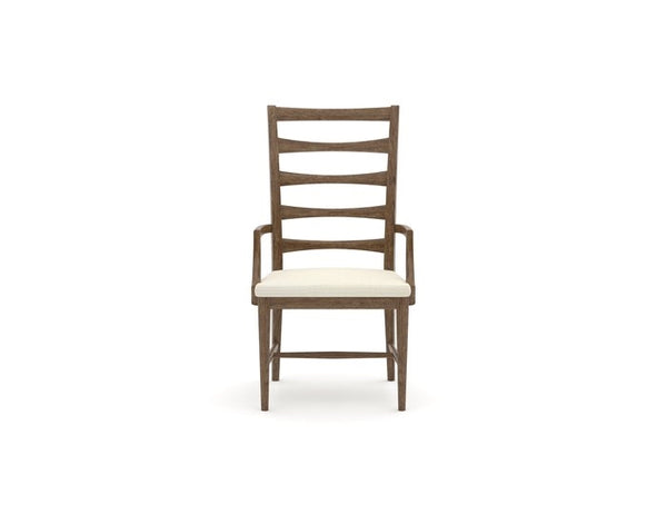 palmetto home panama jack 50th anniversary collection ladder back dining armchair in medium brown oak