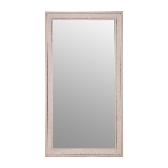 palmetto home pearl floor mirror in soft light sand
