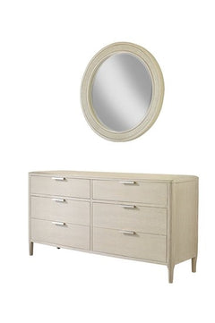 palmetto home pearl 6-drawer dresser in soft light sand