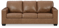 Bolsena Leather Stationary Sofa Caramel