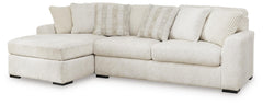 Chessington 2-Piece Fabric Sectional with Chaise Ivory