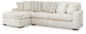 Chessington 2-Piece Fabric Sectional with Chaise Ivory
