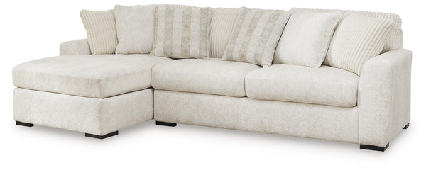 Chessington 2-Piece Fabric Sectional with Chaise Ivory