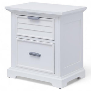American Woodcrafters Heritage Coast 2-Drawer Nightstand Coastal White