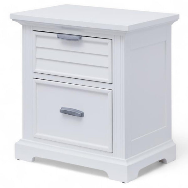 American Woodcrafters Heritage Coast 2-Drawer Nightstand Coastal White