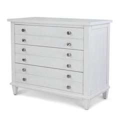 Seawinds Finn & Louise Point Breeze 3-Drawer Bachelors Chest in Fresh White & Soft Grey Glaze