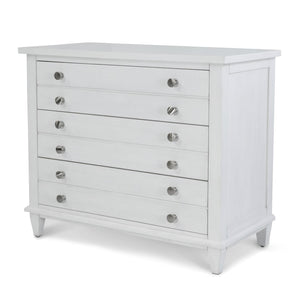 Seawinds Finn & Louise Point Breeze 3-Drawer Bachelors Chest in Fresh White & Soft Grey Glaze