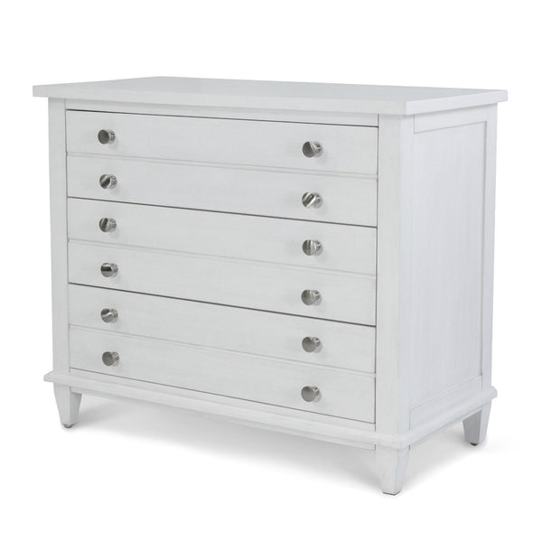 Seawinds Finn & Louise Point Breeze 3-Drawer Bachelors Chest in Fresh White & Soft Grey Glaze