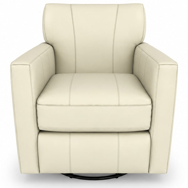 Best Home Furnishings Caroly Leather Swivel Glider Chair Sea Salt