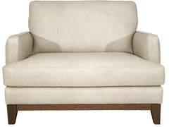 Softline Dutton Leather Maxi Arm Chair in Ivory