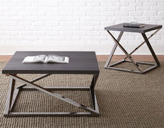 Steve Silver Aegean 3-Piece Black Nickel Cocktail Table & 2 End Tables Set