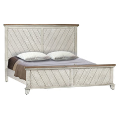 Steve Silver Bear Creek King Bed In White & Honey Smoke