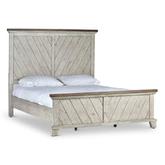Steve Silver Bear Creek Queen Bed In White & Honey Smoke