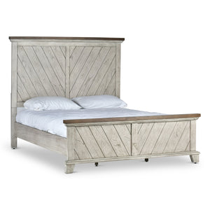 Steve Silver Bear Creek Queen Bed In White & Honey Smoke