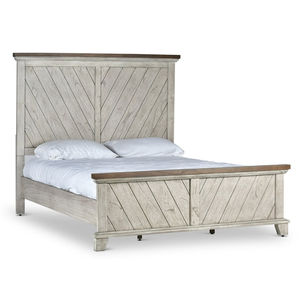 Steve Silver Bear Creek Queen Bed In White & Honey Smoke