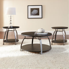 Steve Silver Coham 3-Piece Cocktail Table & 2 End Tables Set In Brown