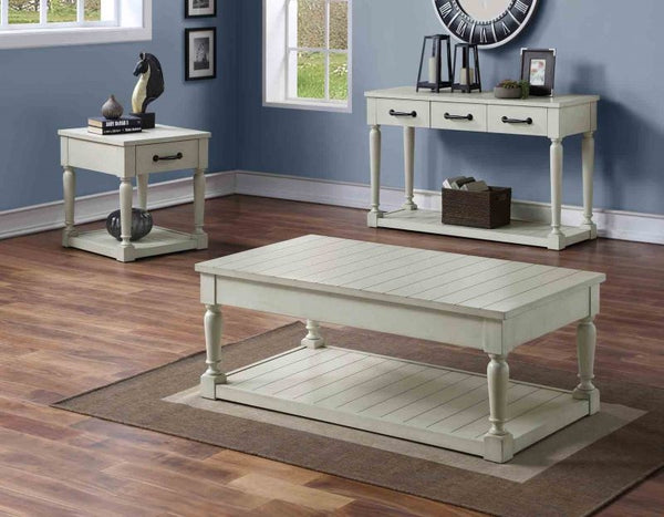 Steve Silver Hemingway Lift-Top Coffee & 2 End Tables Set In Alabaster Finish