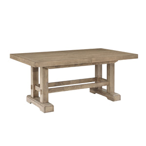 Steve Silver Napa Dining Table & 6 Side Chairs Set In Weathered Sand