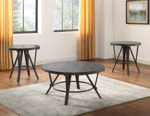 Steve Silver Portland Cocktail Table & 2 End Tables Set In Neutral Gray