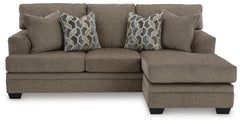 Stonemeade Fabric Stationary Sofa Chaise Nutmeg