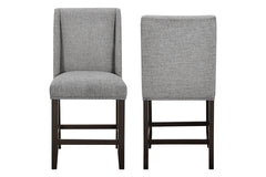 New Classic Faust Upholstered Counter-Height Chair in Gray