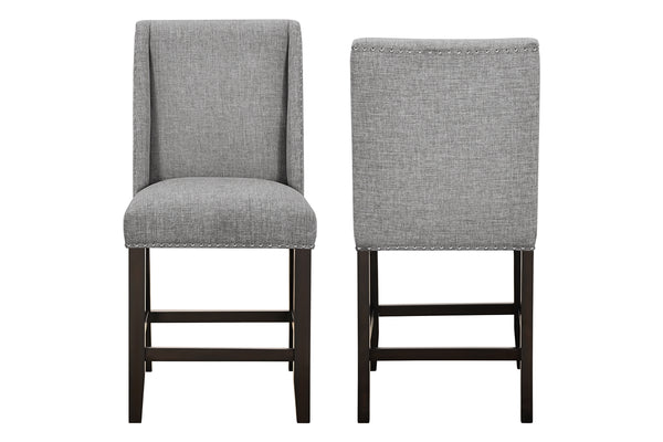 New Classic Faust Upholstered Counter-Height Chair in Gray