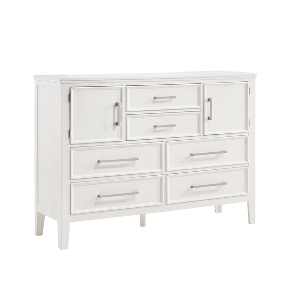 New Classic Andover 60-Inch Dresser with Doors in White