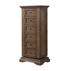 New Classic Mar Vista Swivel Lingerie Chest with Mirror in Walnut