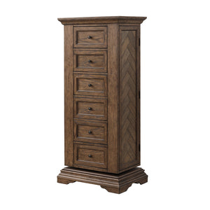 New Classic Mar Vista Swivel Lingerie Chest with Mirror in Walnut