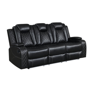 New Classic Orion II Sofa with Dual Recliner in Black