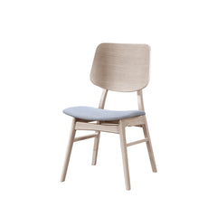 New Classic Oscar Upholstered Wood Back Chair in White Ash