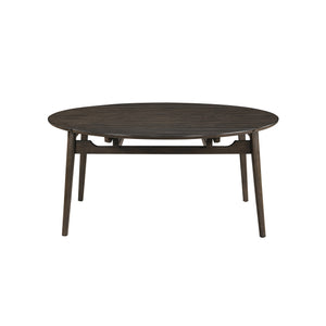 New Classic Rex 65-Inch Round Table With Self Storing Leaves in Walnut