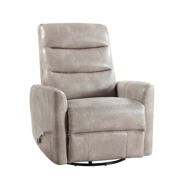 New Classic Takami Swivel Recliner in Gray Vegan Leather