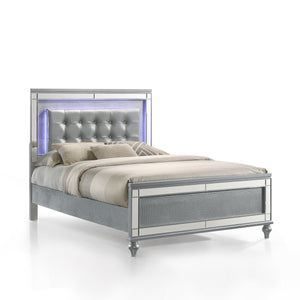 New Classic Valentino Full Headboard in Silver