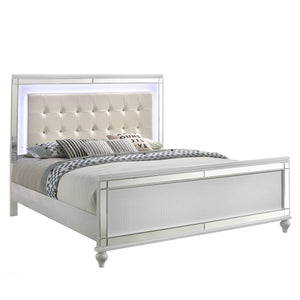 New Classic Valentino King Lighted Headboard in White