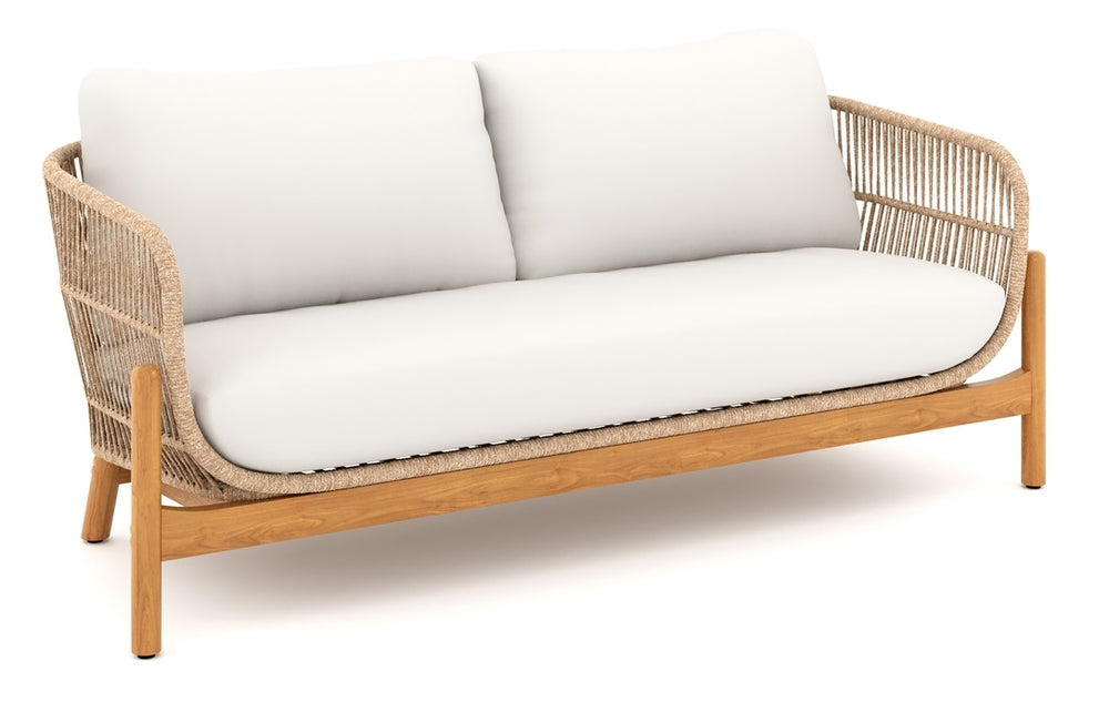 New Classic Solstice Outdoor Rope Loveseat in Linen Beige