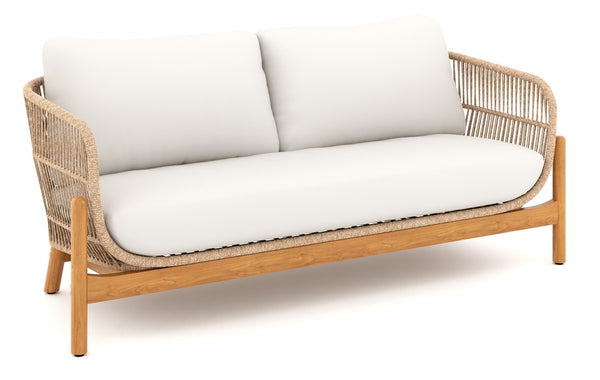 New Classic Solstice Outdoor Rope Loveseat in Linen Beige