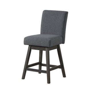 New Classic High Line Swivel Upholstered Counter-Height Chair in Gray