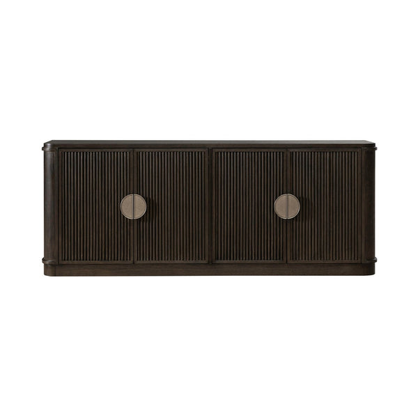 Liberty Furniture City View Coffee Bean 82-Inch TV Console with Adjustable Shelves
