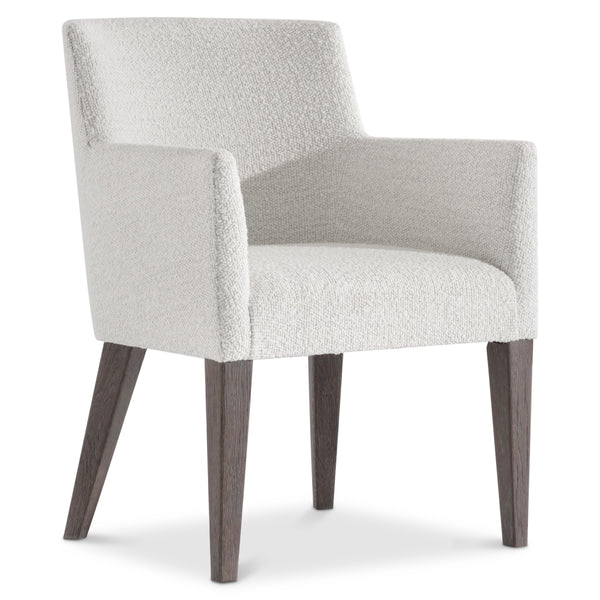 Bernhardt Outline Upholstered Dining Arm Chair in Cassel Brown