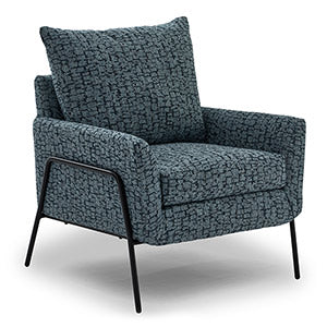 Best Home Morely Denim Modern Styled Chair