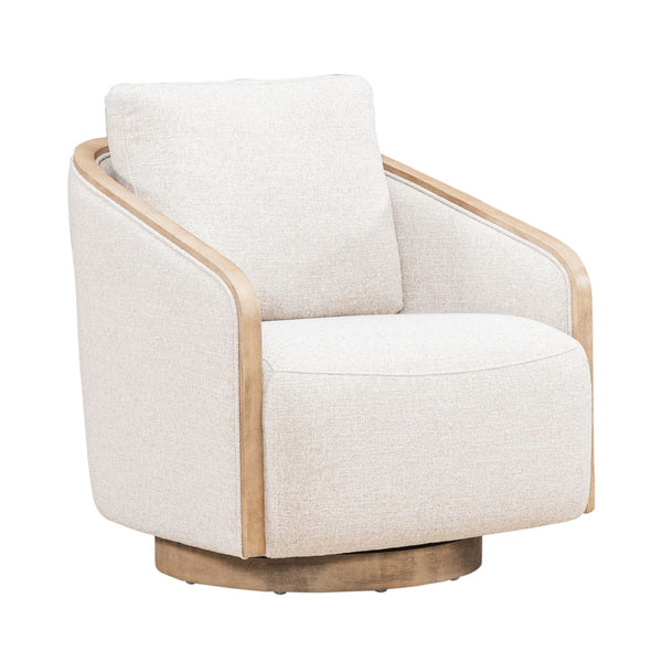 Liberty Furniture Nora Nathan Ginger Fabric Upholstered Swivel Accent Chair