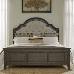 Liberty Furniture Paradise Valley Saddle Brown California King Upholstered Bed