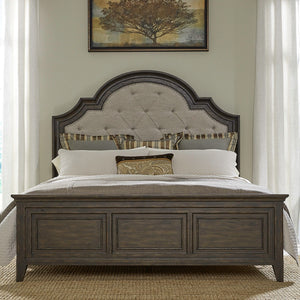 Liberty Furniture Paradise Valley Saddle Brown California King Upholstered Bed