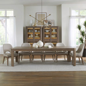 Liberty Furniture South Bend Burnished Clay 7-Piece Rectangular Leg Table & 6 Upholstered Side Chairs Set