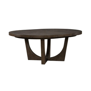 Liberty Furniture Cascade Falls Satin Espresso Pedestal Dining Table with Removable 18-Inch Leaf